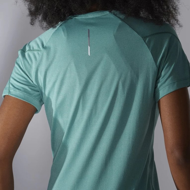 Salomon Cross Run Short Sleeve Women's T-Shirts Turquoise | CA 49W52